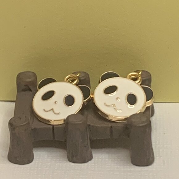 Panda Earring, Panda Bear Jewelry, Gift, Panda Jewelry, Silly Animal Earring - Picture 4 of 8